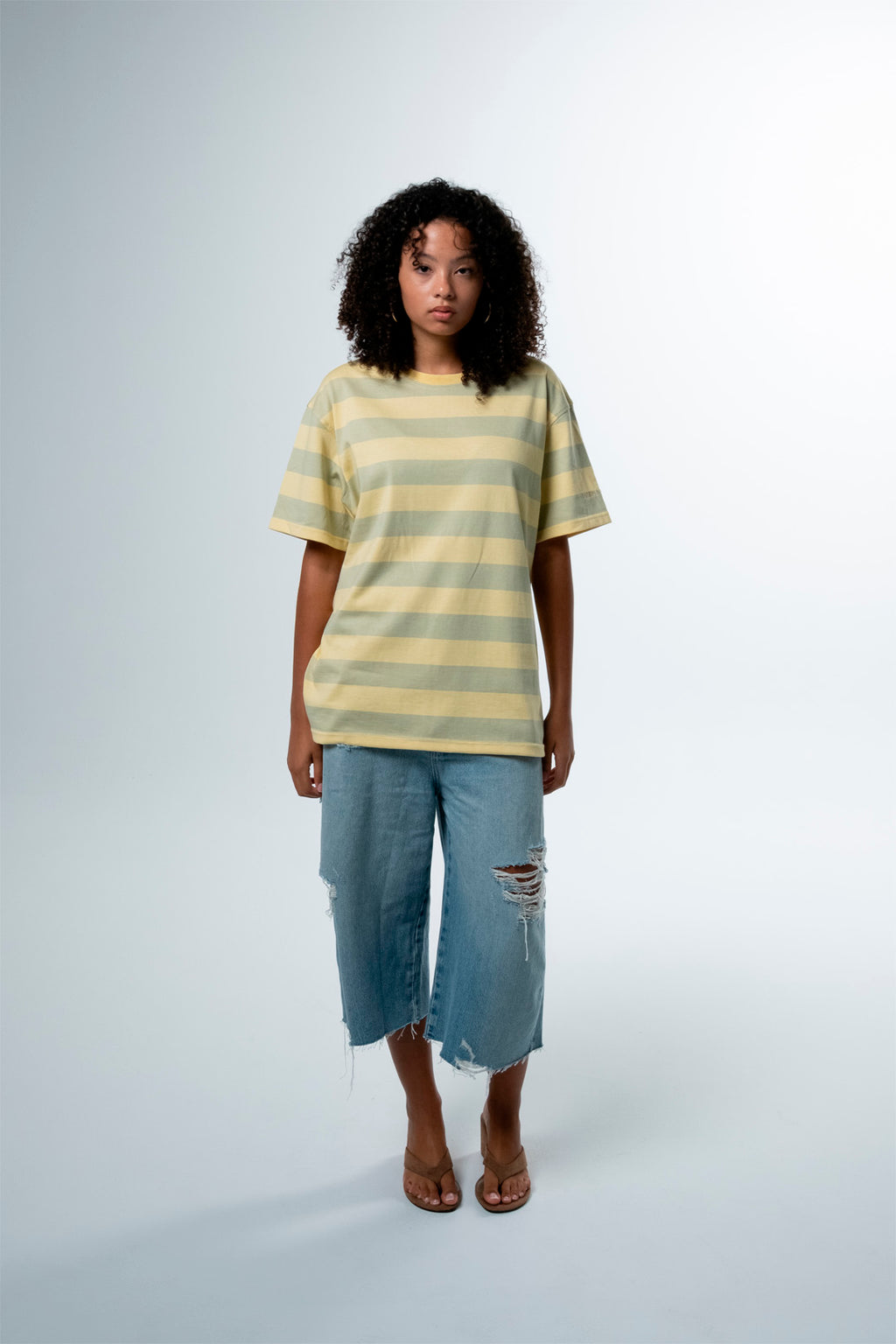 YELLOW STRIPE T-SHIRT