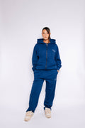 TRACKSUIT ZIP-UP BLUE HOODIE
